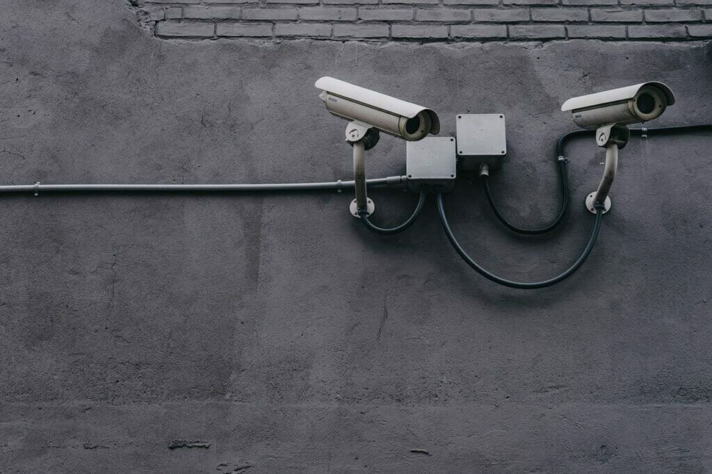 a metal pipe on a wall
