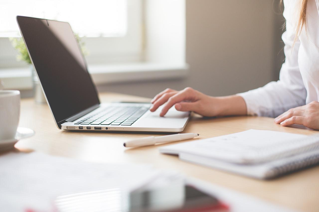 a person working on a laptop