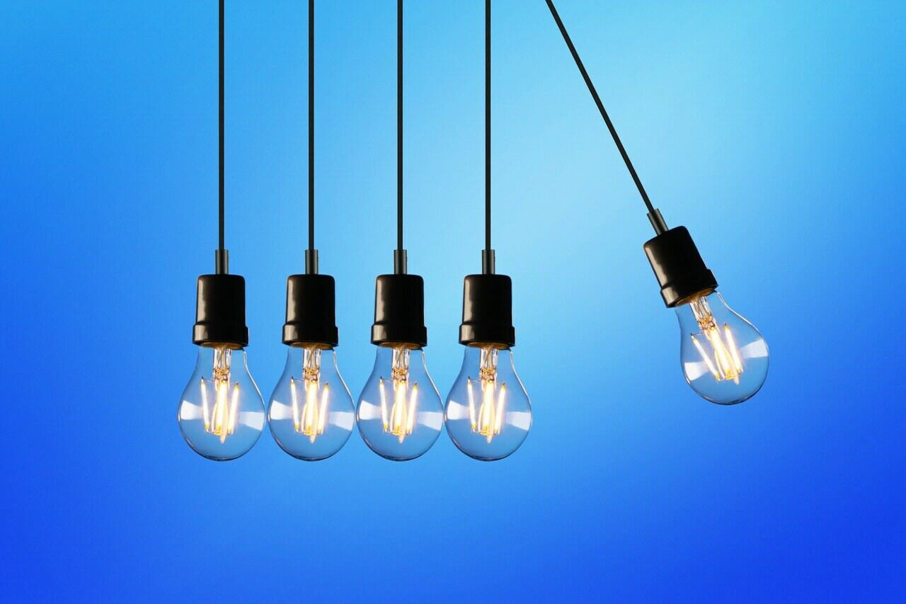 a group of light bulbs