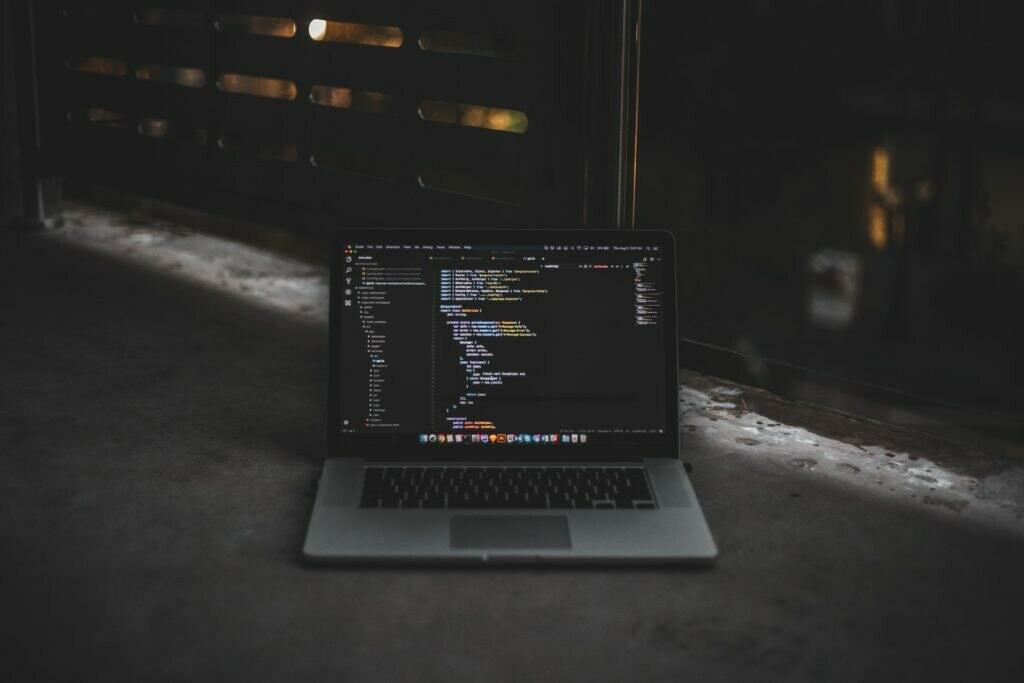 a laptop on a table