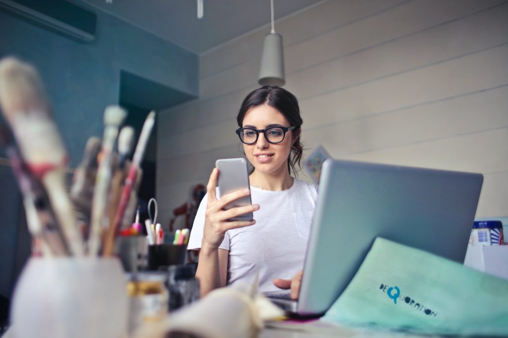 a person holding a phone