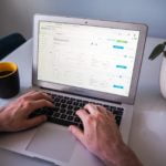 a person working on a laptop
