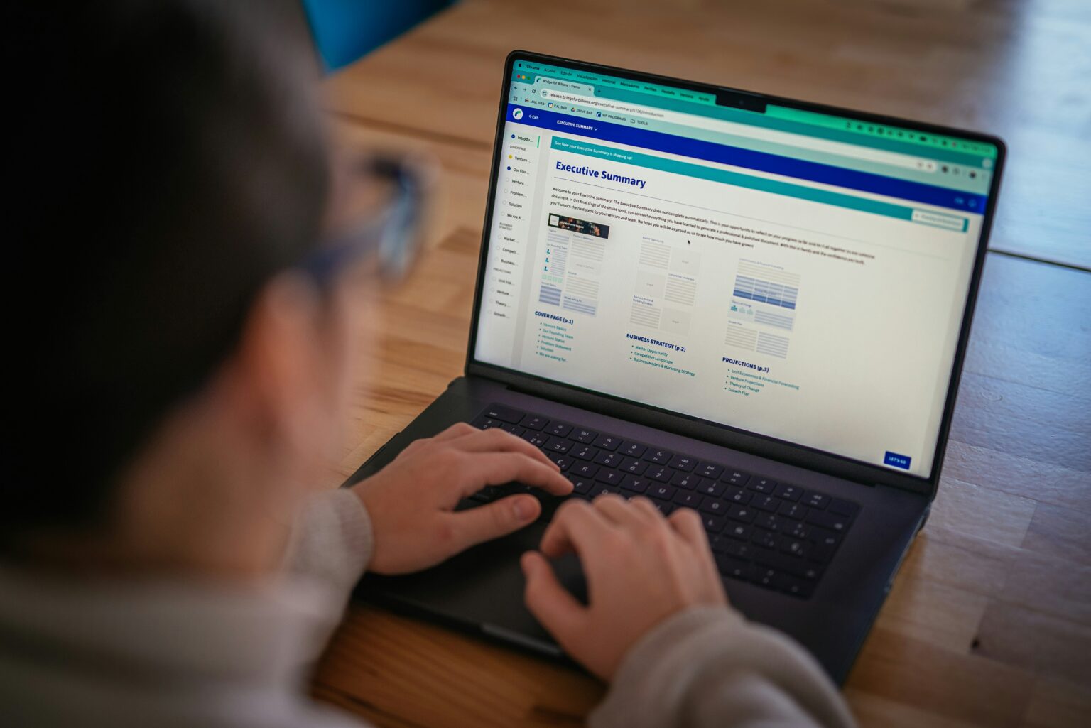 a person using a laptop