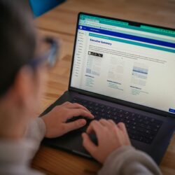 a person using a laptop