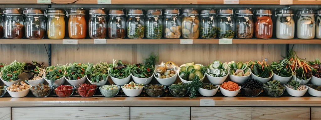 a diverse menu selection at roundhouse provisions with various dietary options displayed.