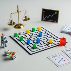 Illustration of reinforcement learning for AI and the future of work